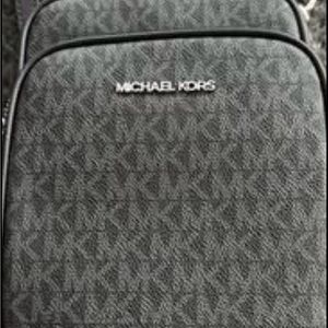 Michael Kors Black Patterned Crossbody Bag